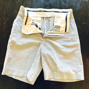 Sz 32 Ralph Lauren Polo Cotton Shorts Blue Striped Polo Classic Fit 9” Drop